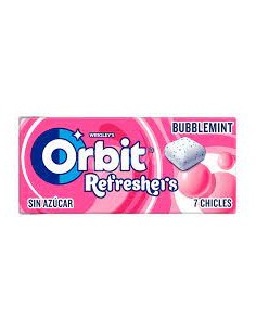 CHICLE ORBIT REFRESHERS BUBBLEMINT GRAGEA 7 UND