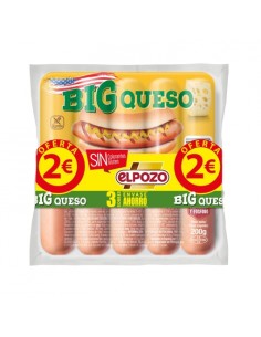SALCHICHAS BIG QUESO PK-3 EL POZO.