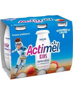 DANONE ACTIMEL LIQUIDO FRESA PLATANO X8