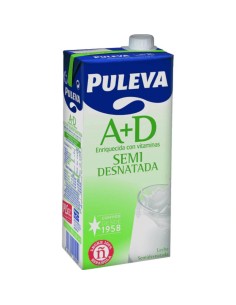 LECHE PULEVA SEMIDESNATADA BRIK 1 LT.