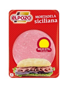 MORTADELA LONCH SICILIANA ELPOZO TERMOPI. 225 GRS