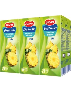 ZUMO DISFRUTA JUVER S/AZ PIÑA 200 ML PK-6