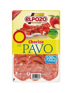 CHORIZO DE PAVO LONCHA 65GR.  EL POZO 