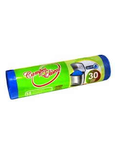 BOLSAS BASURA C.ELISEOS 30L AZUL 15UND