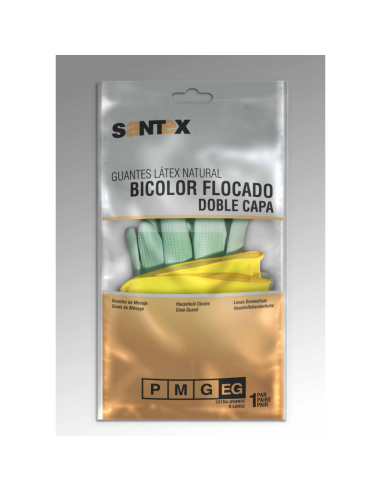 GUANTES  FLOCADO BICOLOR T.SUPER