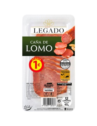 LOMO EMBUCHADO LONCHAS ELPOZO DUROC  45 GRS