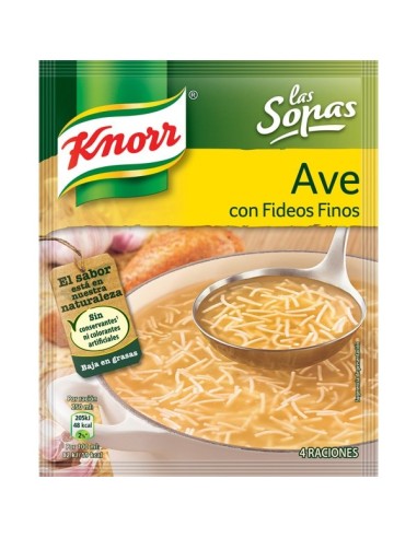 SOPA KNORR AVE FIDEOS FINOS 63 GRS.