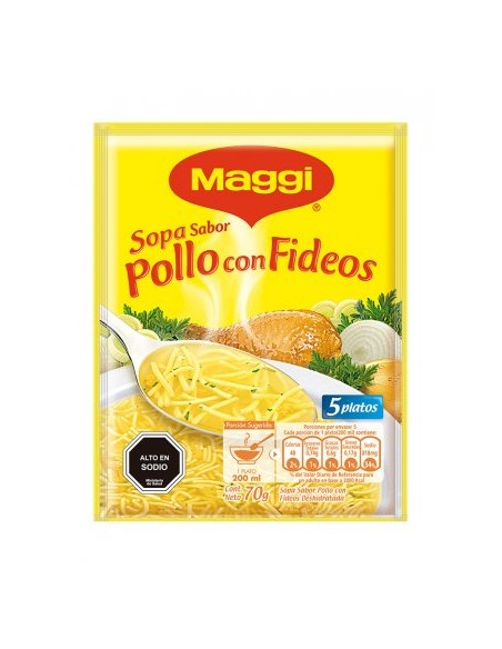 SOPA MAGGI POLLO FIDEOS 82 GRS.