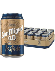 CERVEZA SAN MIGUEL 0% TOSTADA LATA 33 CL