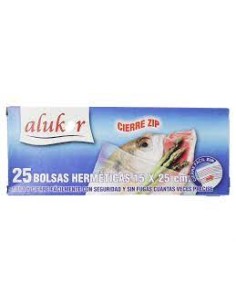 BOLSA CONGELACION ALUKOR 15X25 25 UND ZI