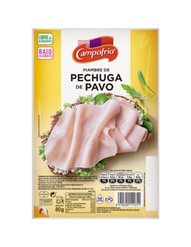PECHUGA PAVO CAMPOFRIO LONCHAS 105 GR. 1,5 EUR